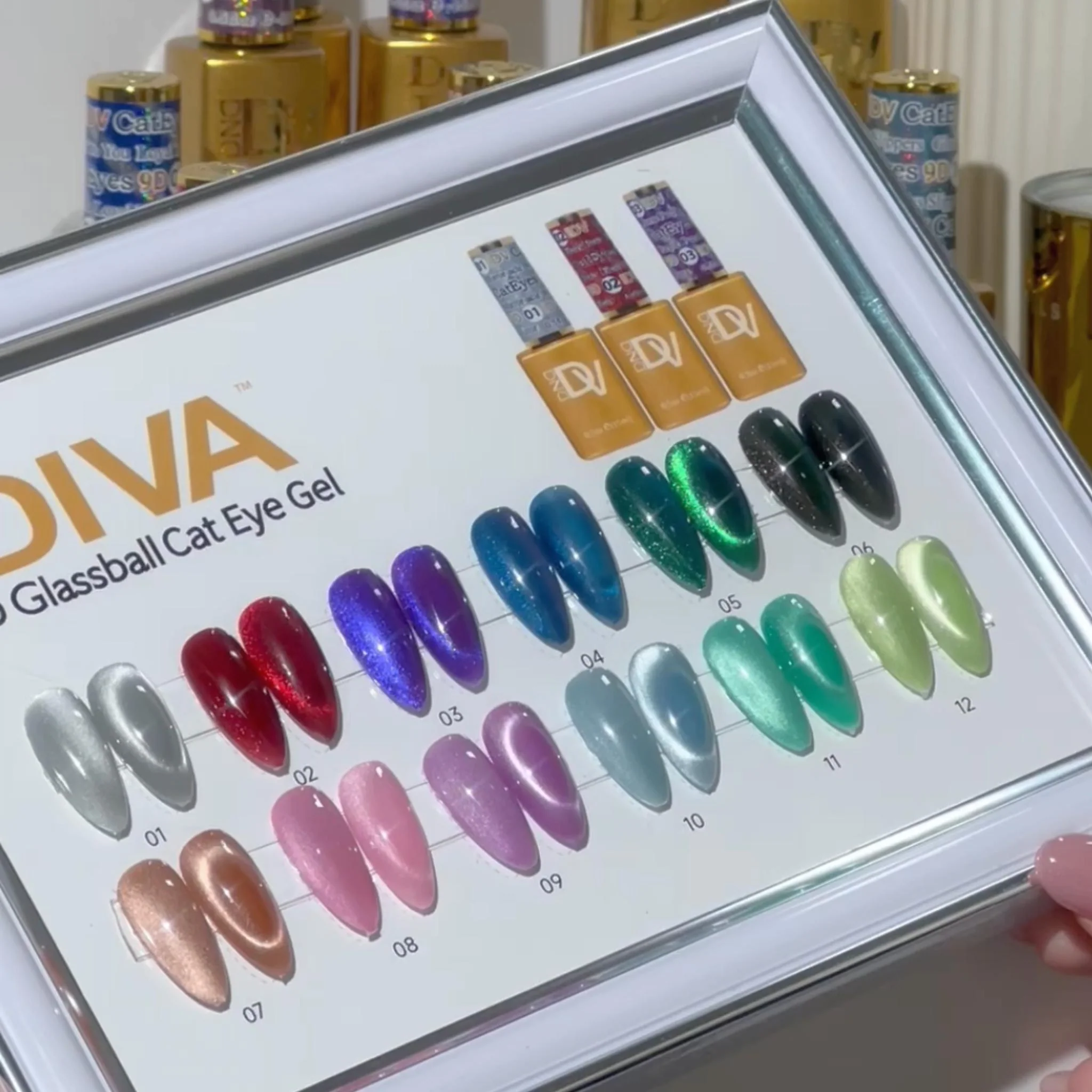 DIVA Framed Color Chart — 9D Cat Eye Collection 9 DIVA 9D Cat Eye Collection – 36 Set