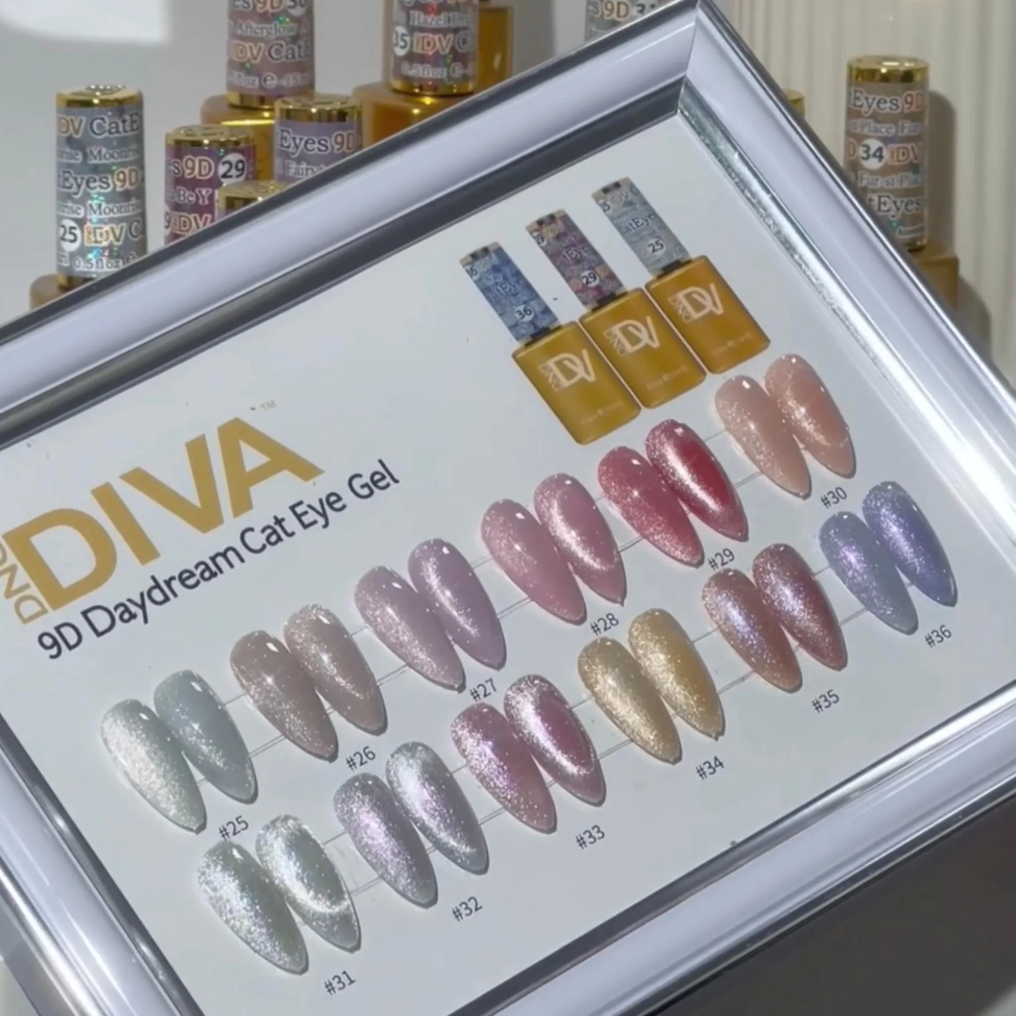 DIVA Framed Color Chart — 9D Cat Eye Collection 10 DIVA 9D Cat Eye Collection – 36 Set